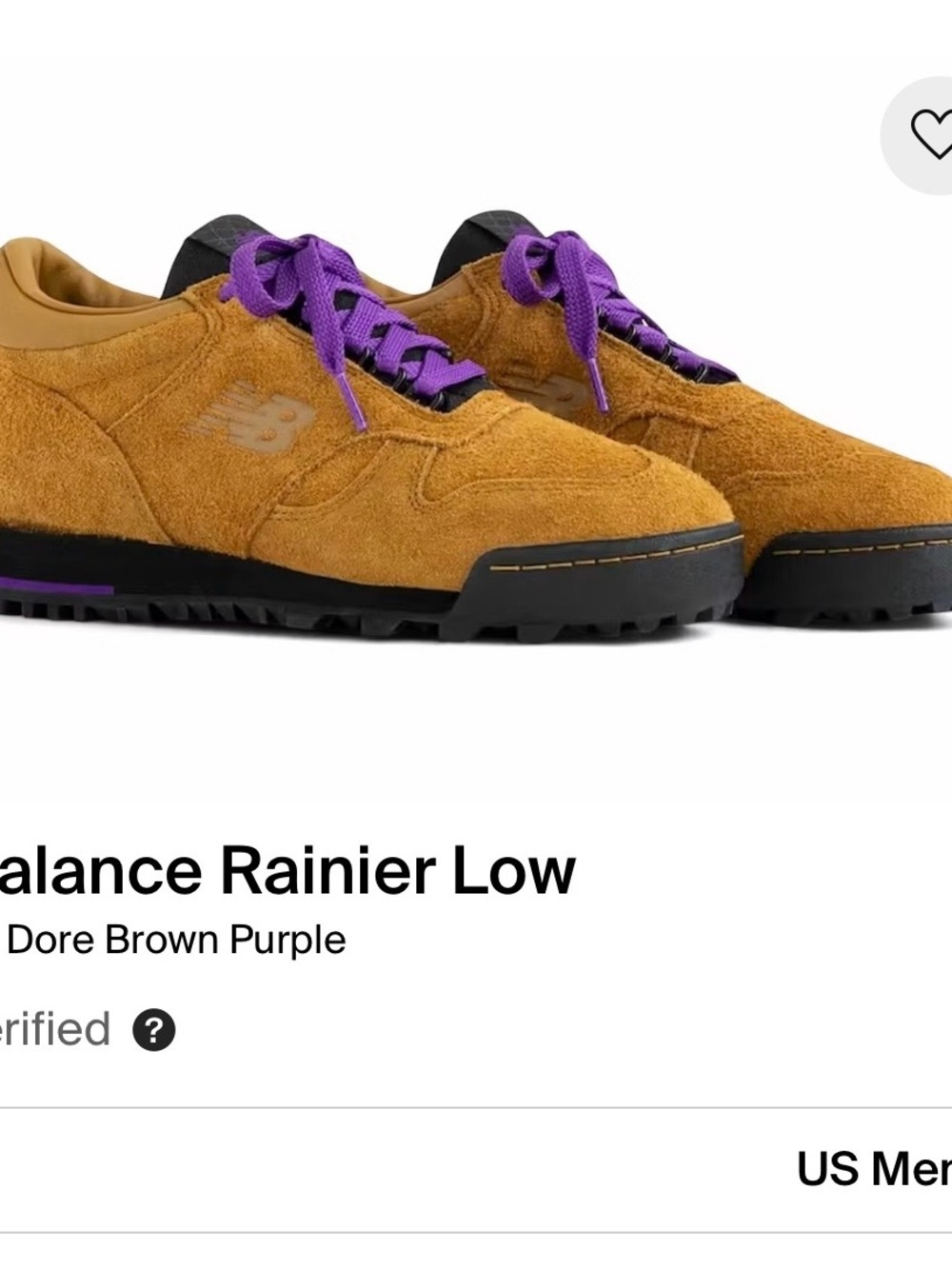 Aimé Leon Dore x New Balance Rainier Low Brown/Purple Sneakers New in Box